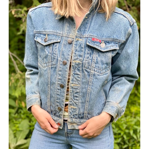 COCA COLA VINTAGE jean jacket size small 80s/90s lightwash denim - Picture 2 of 14